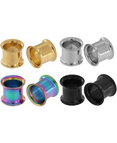 8 Pieces 8g-5/8 in Stainless Steel Double Flares Mixed Ear Tunnels Stretching Plugs Piercing E560 $12.95 Piercing Jewelry