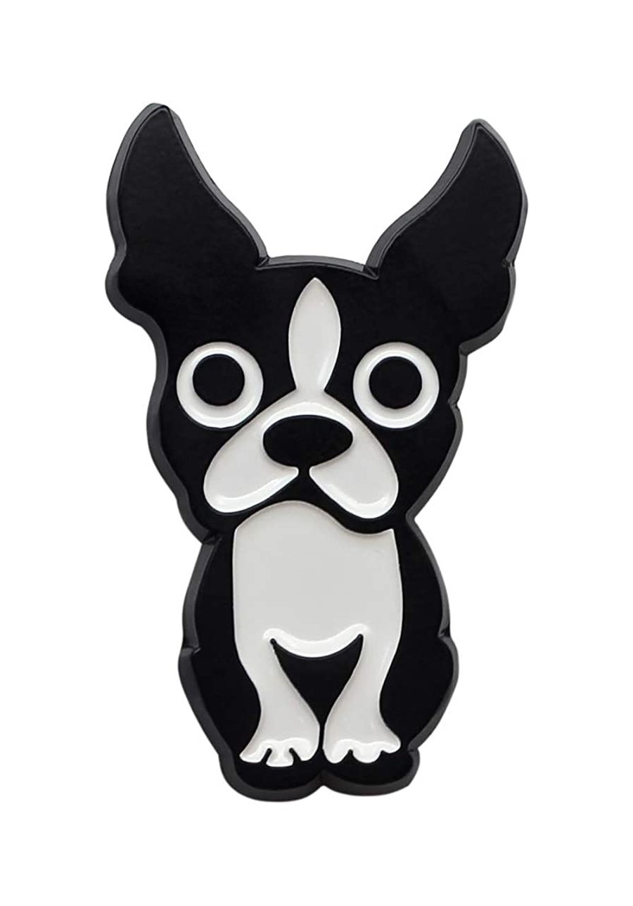 Boston Terrier Enamel Pin Metal Black Dog Brooch Gifts for Dog Lovers Boston Terrier Lapel Pin Jewelry $9.37 Brooches & Pins