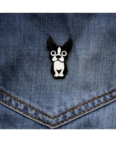 Boston Terrier Enamel Pin Metal Black Dog Brooch Gifts for Dog Lovers Boston Terrier Lapel Pin Jewelry $9.37 Brooches & Pins