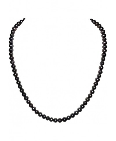 5-8mm Black Freshwater Cultured Pearl Necklaces for Women 16-48 Inch AA Quality $33.05 Pearl Strands