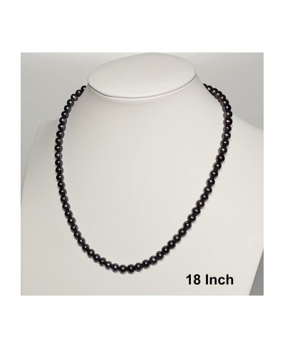 5-8mm Black Freshwater Cultured Pearl Necklaces for Women 16-48 Inch AA Quality $33.05 Pearl Strands