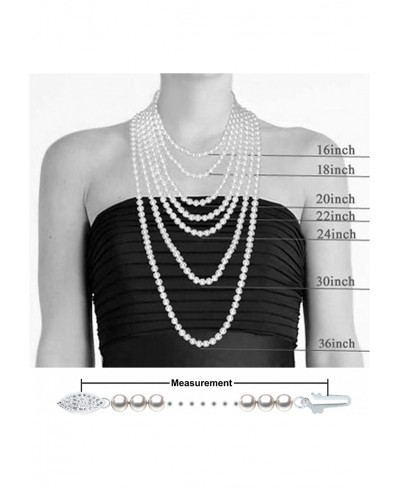 5-8mm Black Freshwater Cultured Pearl Necklaces for Women 16-48 Inch AA Quality $33.05 Pearl Strands