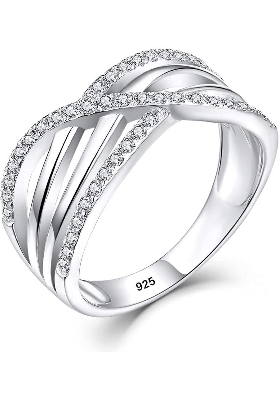 Infinity Promise Rings for Her Criss Cross Rings for Women Sterling Silver $39.46 Promise Rings