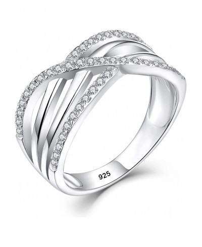 Infinity Promise Rings for Her Criss Cross Rings for Women Sterling Silver $39.46 Promise Rings