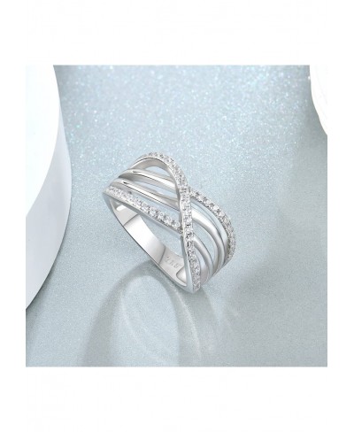 Infinity Promise Rings for Her Criss Cross Rings for Women Sterling Silver $39.46 Promise Rings