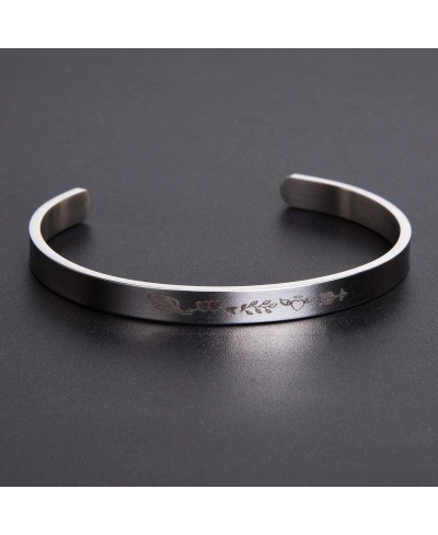 6MM 8MM Personalized Inspirational Bracelets Custom Engraved Name Mantra Quote Any Message Bangle Cuff Customizable $24.02 Cuff