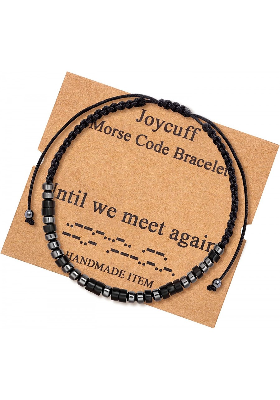 Morse Code Bracelet for Women Men Couple Lover Friend Son Daughter Sister Aunt Wife Girlfriend Cousin Adjustable Strand Engra...