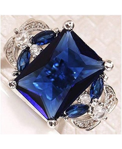 Duan 925 Silver Huge Natural 4Ct Tanzanite Ring Bridal Wedding Engagement Size 6-10 (US Code 9) $10.25 Engagement Rings