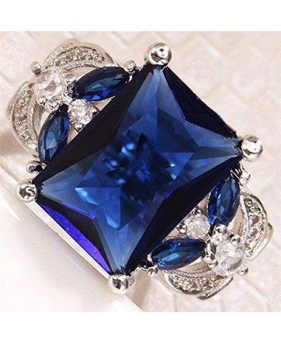 Duan 925 Silver Huge Natural 4Ct Tanzanite Ring Bridal Wedding Engagement Size 6-10 (US Code 9) $10.25 Engagement Rings