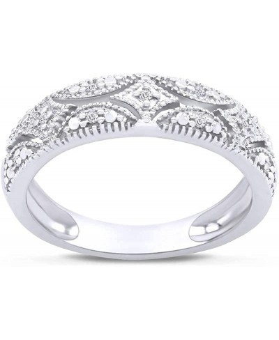 Sterling Silver Moissanite Band Ring (1/20 Cttw I-J Color SI Clarity) $24.46 Bands