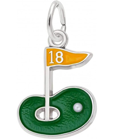 Golf Green Charm Sterling Silver $40.92 Charms & Charm Bracelets