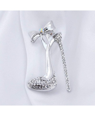 Brooch Pins for Women Rhinestone Inlaid High Heel Shoe Brooch Pin Corsage Lapel Jewelry Gift (Blue) $6.10 Brooches & Pins