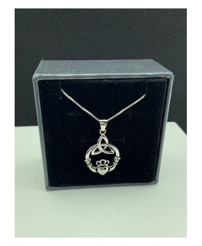 Sterling Silver Celtic Heart Claddagh Necklace $26.65 Pendants & Coins