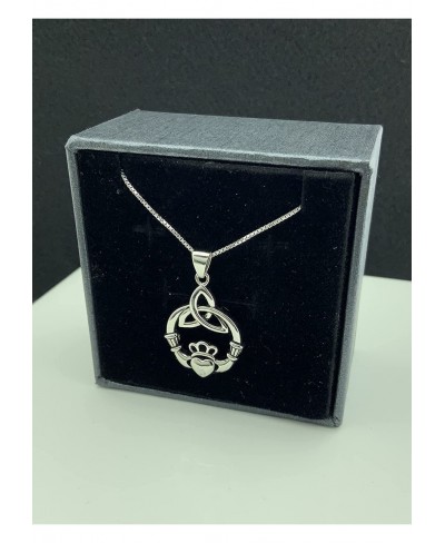 Sterling Silver Celtic Heart Claddagh Necklace $26.65 Pendants & Coins