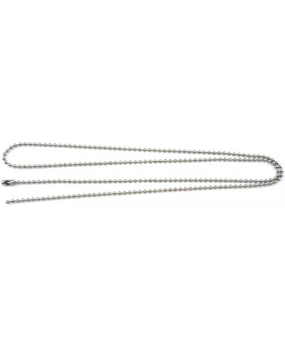 24 Inch Length Stainless Steel 2.4 mm Military Dog Tag Necklace with Connector - Pack of 2 $11.87 Chains