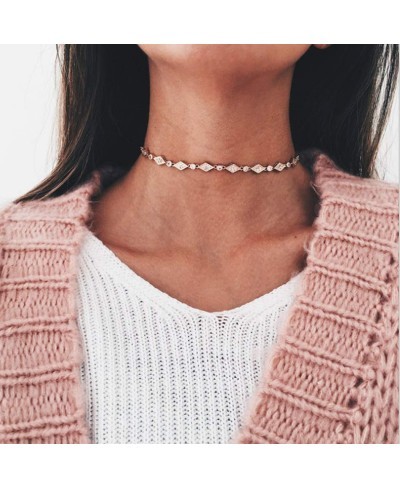 Crystal Choker Necklace Jewelry Gold Collar Necklaces Fashion Chokers for Women and Girls NK209 $8.90 Chokers