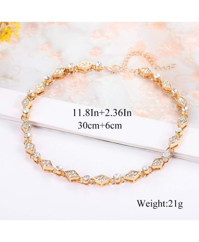 Crystal Choker Necklace Jewelry Gold Collar Necklaces Fashion Chokers for Women and Girls NK209 $8.90 Chokers