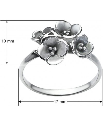 Rose Flower Bouquet Ring Sizes 5-10 Oxidized Vintage Inspired Fashion Ring $21.03 Bands