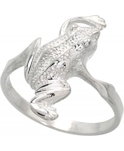 Sterling Silver Frog Ring Polished Finish 3/4 inch Wide Sizes 6-9 $22.25 Bands