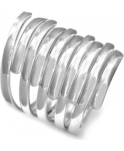 925 Sterling Silver Band Rings for Women Wide Wrap Statement Ring $45.86 Bands