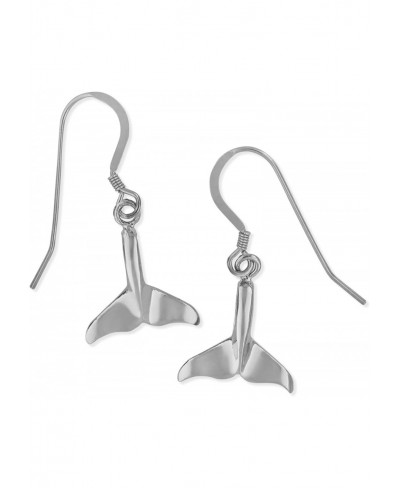 Sterling Silver Whale Tail Dangle Earrings $24.07 Drop & Dangle