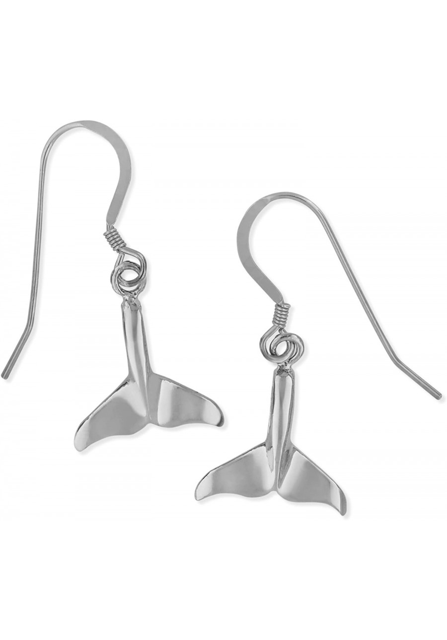 Sterling Silver Whale Tail Dangle Earrings $24.07 Drop & Dangle