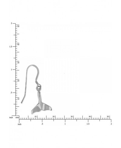 Sterling Silver Whale Tail Dangle Earrings $24.07 Drop & Dangle