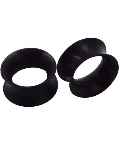 1 Pair/3Pairs Black/White/Transparent Soft Silicone Flexible Ear Skin Tunnels Plugs Expanders Gauges Hollow Body Piercing 2G-...