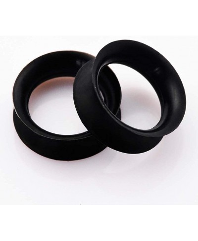 1 Pair/3Pairs Black/White/Transparent Soft Silicone Flexible Ear Skin Tunnels Plugs Expanders Gauges Hollow Body Piercing 2G-...