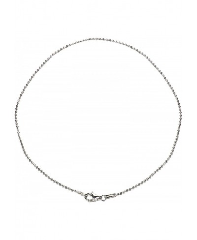 925 Sterling Silver Chain Smooth Bead Chain Necklaces for Women or Men and Bracelets for Women or Mens Bracelet Anti Tarnish ...