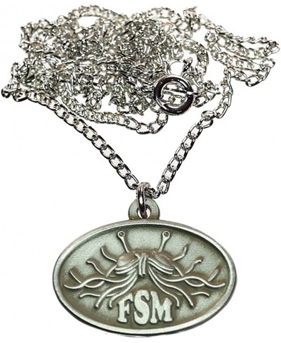 Oval Flying Spaghetti Monster Pendant - Antique-Silver Finish $17.61 Pendants & Coins