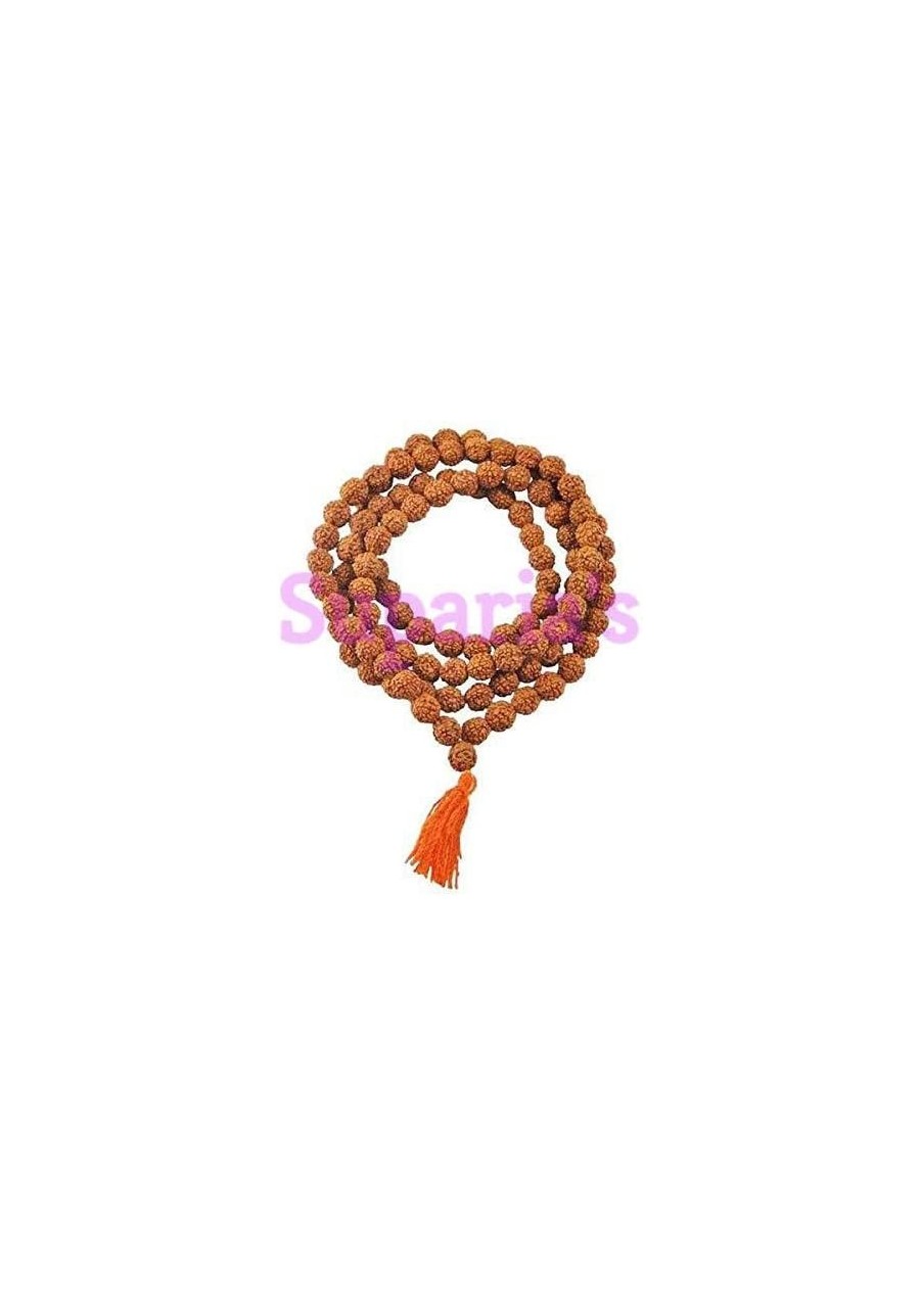 5 Mukhi Rudraksha Japa Mala 108 +1 Beads for Men and Women (6-8 mm Brown) $28.91 Strands