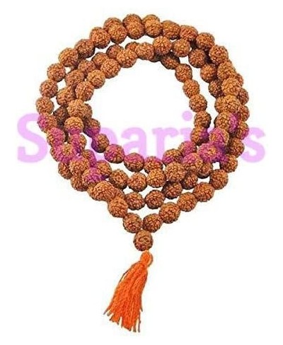 5 Mukhi Rudraksha Japa Mala 108 +1 Beads for Men and Women (6-8 mm Brown) $28.91 Strands