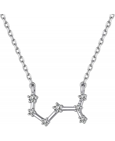 925 Sterling Silver CZ Astrology 12 Constellation Horoscope Zodiac Necklace Birthday Gift 16-18 inch(with Gift Box) $21.82 Ch...