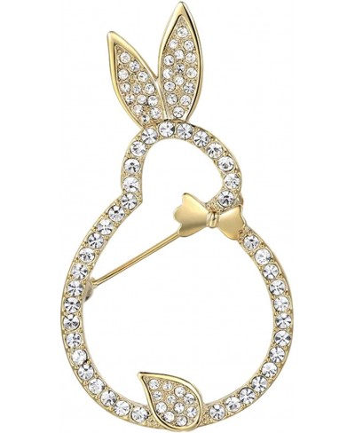 Crystal and Gold Rabbit Pin/Brooch $27.46 Brooches & Pins