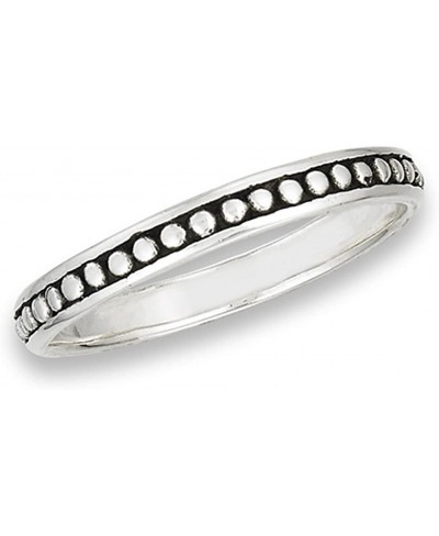 Thin Eternity Beaded Bali Round Dot Ring New 925 Sterling Silver Band Sizes 1.5-8 $12.66 Bands