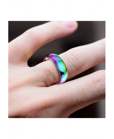 Rings for Women Silver Set Fashion Colorful Titanium Steel Ring Engagement Couple Ring Jewelry Gifts (Multicolor 11) $9.54 St...