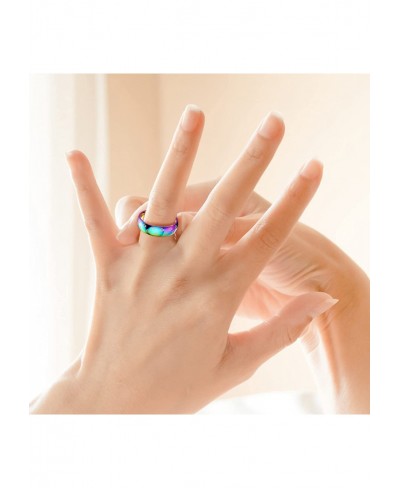 Rings for Women Silver Set Fashion Colorful Titanium Steel Ring Engagement Couple Ring Jewelry Gifts (Multicolor 11) $9.54 St...