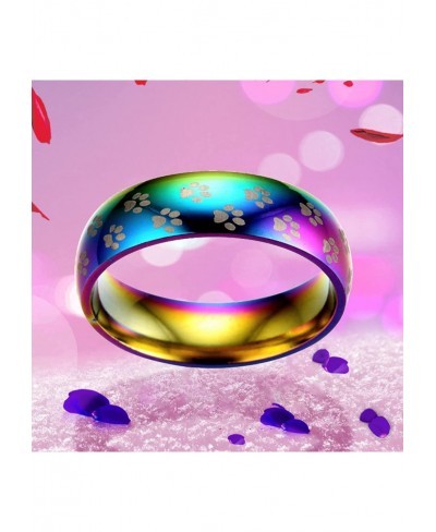 Rings for Women Silver Set Fashion Colorful Titanium Steel Ring Engagement Couple Ring Jewelry Gifts (Multicolor 11) $9.54 St...