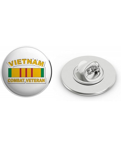 US Army Vietnam Combat Veteran with Ribbon Metal 0.75" Lapel Hat Pin Tie Tack Pinback $9.62 Brooches & Pins