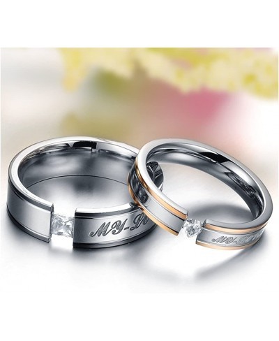 Amazing Titanium Stainless Steel We Love Each Other Wedding Band Set Anniversary/engagement/promise/couple Ring Best Gift! $6...