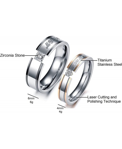 Amazing Titanium Stainless Steel We Love Each Other Wedding Band Set Anniversary/engagement/promise/couple Ring Best Gift! $6...