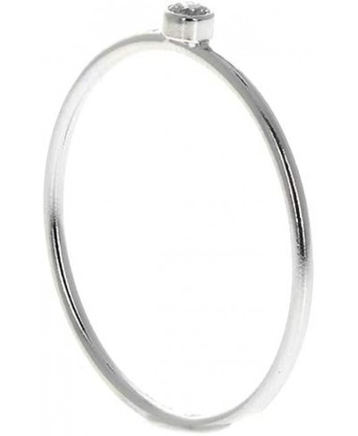 Sterling Silver Silver Satacker with CZ Ring $8.88 Stacking