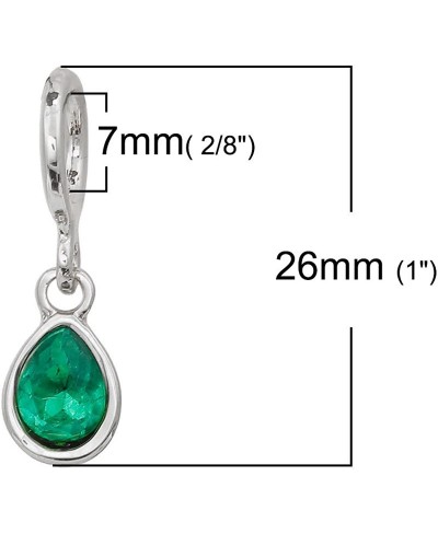 3-Pack Tear Drop Rhinestone Charm Pendants for Bracelets or Necklaces $10.96 Pendants & Coins