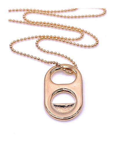 18K Gold Plated Soda Cap Pendant Necklace for Women Trendy Jewelry $19.64 Pendant Necklaces