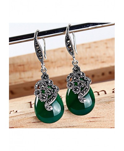 Earrings for Women Girls Vintage Women Faux Emerald Ruby Water Drop Dangle Hook Earrings Jewelry Gift $7.57 Drop & Dangle