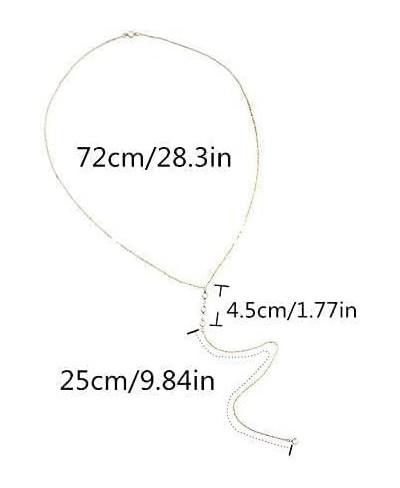 Wedding Backdorp Necklace Crystal Gold Y Necklace Long Chain for Women and Brides $11.67 Pendant Necklaces