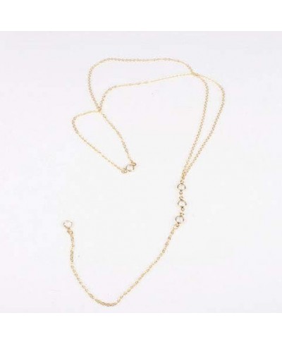 Wedding Backdorp Necklace Crystal Gold Y Necklace Long Chain for Women and Brides $11.67 Pendant Necklaces