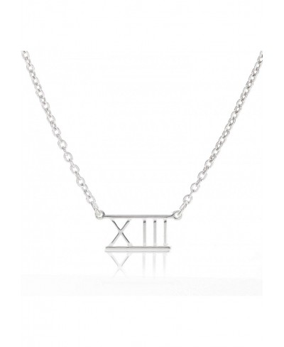 Roman Numeral Birthday Number Bar Necklace $30.06 Strands