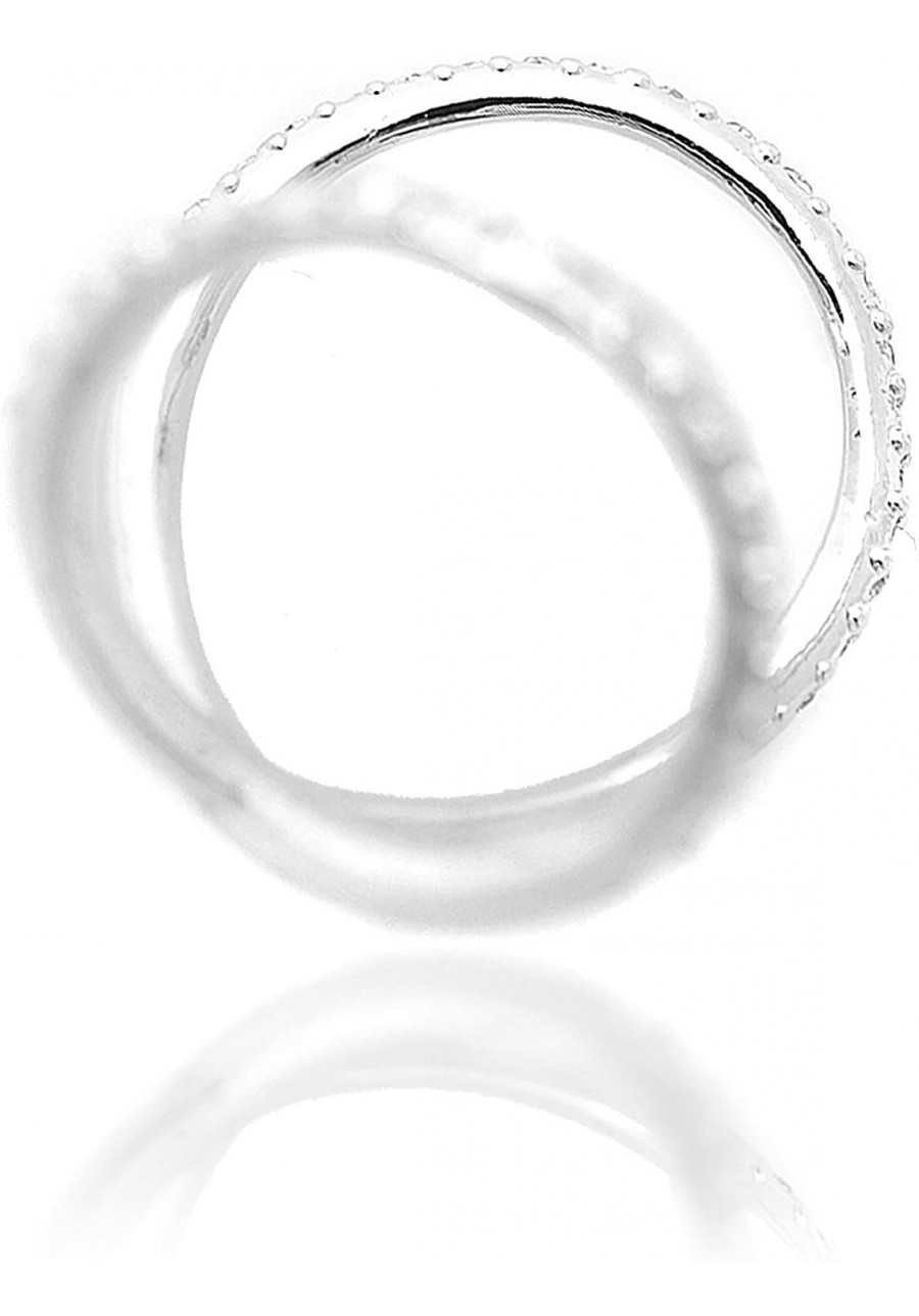 Crystal Warping Infinity Wrap Cross Statement Ring $10.56 Statement